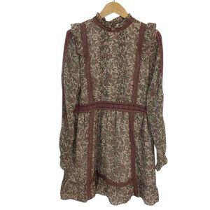 NWT TopShop Dress, Calico flowers, Rose Pink, 12